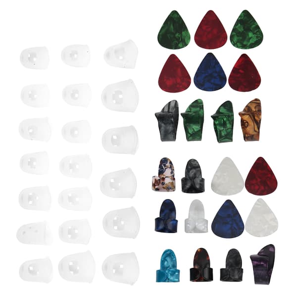 42 pcs Guitar Finger Protectors Set Thumb Picks Musical Instrument Accessories for Performances