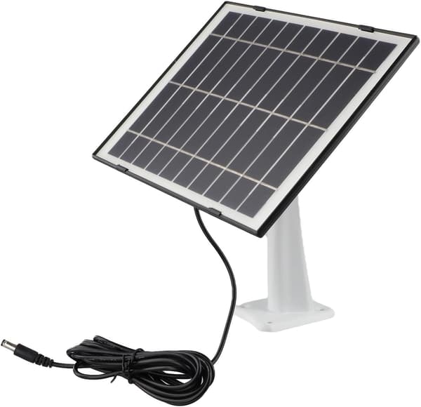 Udendørs sikkerhedskameraer, DC5521-interface 8W 5V solpanel med kabel til vejrbestandig (sort) sort Black