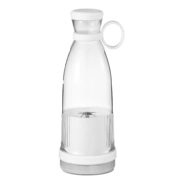 Hvit vannflaske med juicer, multifunksjonell USB-oppladbar juicekopp