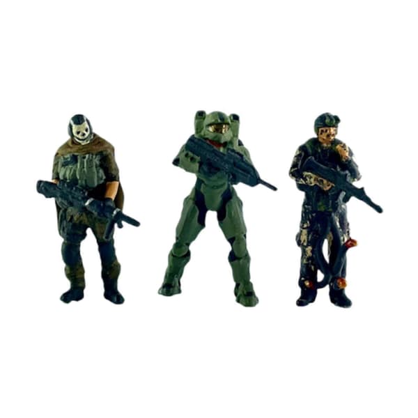 3-pack 1:64 Miniatyrfigur Miniatyr Spelfigur Målad