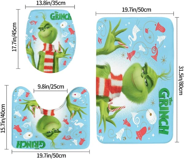 Set med 4 Stole Christmas 72 x 72 tum duschdraperi med An