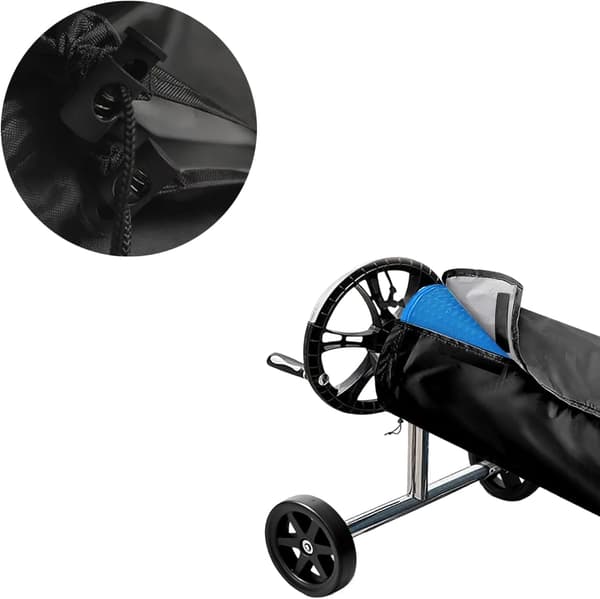 16 fot solskyddsrulle för pool Black 16 FT