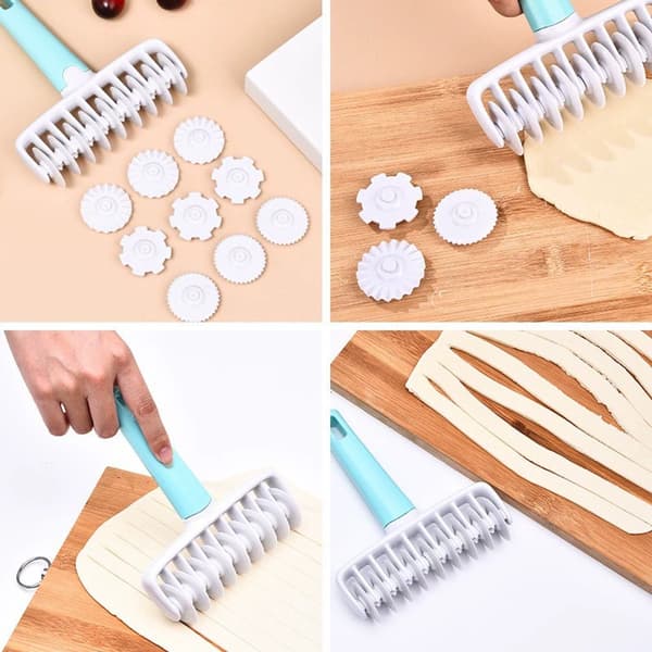 37-piece Pastry Rolling Set - Baking Accessories Kit - Dough Cutter Pizza Roller Cookie Stamps Decorating Tools