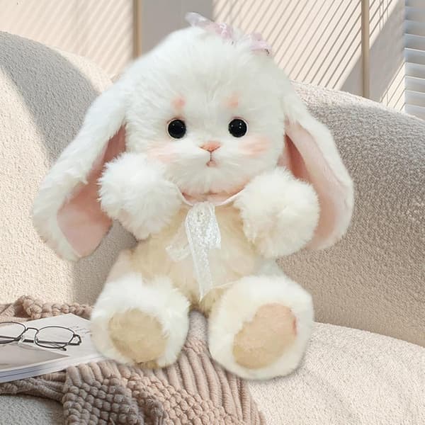Rabbit Making Kit, Plush Doll Sewing Set Adults, 30cm Portable Bendable Rabbits with Joints, Craft Kit with Felt Material Manual, Fun for Art
