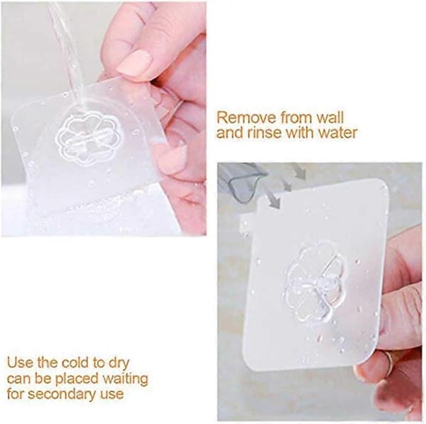 Self-adhesive hooks heavy duty non-slip traceless sticky hooks for kitchen bathroom clothes office ceiling hanger -10-pack