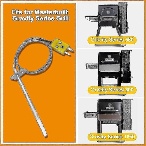 Temperature Probe Kit Compatible with Masterbuilt Gravity Series 560/800/1050 Digital Charcoal Grill