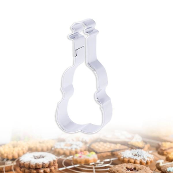 Kakeform i rustfritt stål, gitarform, DIY sjokolademugg, bakeform til kake, fondant, sjokolade (gitar 2) Sølv Silver