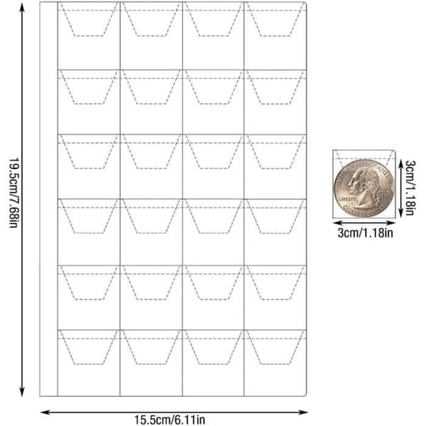 Mappe, mappe, pose med 480 mapper, mærke, stempel, 2-euromønter, 20 siders numismatik, opbevaring til enkroner