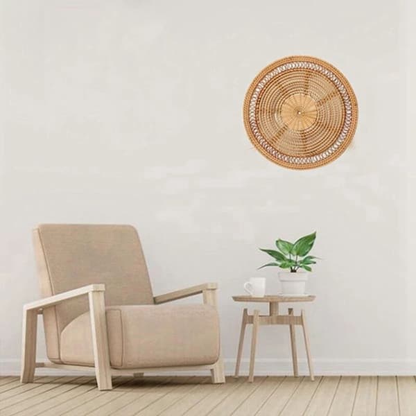 Natural Boho Woven Basket Rattan Decor Woven Decor Woven Wall Decoration