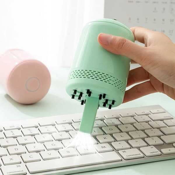 Mini USB-støvsuger for skrivebord, blå
