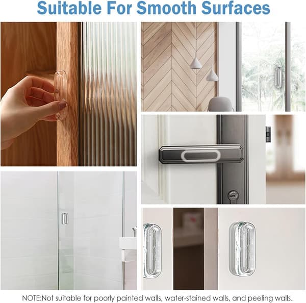 Self-Adhesive PU Recessed Finger Pulls 4pcs Oval for Glass Doors Drawers Cabinets [Ho]