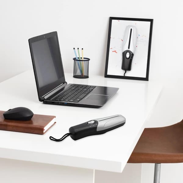 Elektrisk dokumentmakulator - Bærbar/Kompakt - Papirmakulator - Hurtig skæring - Strømforsyning: Batteri/USB - 26 x 8 CM