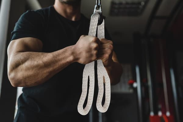 Tricepsrep 99 cm Tricepsrep Kabeltillbehör – Triceps Pull Down Rep för Kabelmaskin, Lätt att Greppa & Halkfritt Kabeltillbehör för Gym