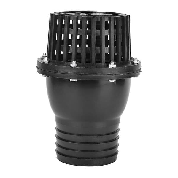 Vandpumpe Fodventil Sort PVC Lavtryks Flad Kontraventil til Væskepumpe (4 tommer)