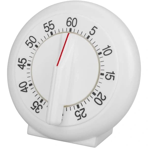 Køkkentimer, Mekanisk Timer 60 Minutters Nedtællingsalarm Påmindelse Hvid Rund Form Timer Køkken Madlavning Ring_tfrf