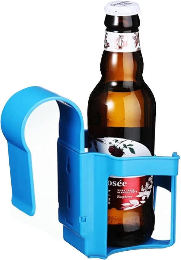 Poolside Cup Holder, Portable Bottle Holder Punch Free Hanging Rack for Kitchen Bathroom, Multi-functional Cup Shelves for Bedside Bike Stroller