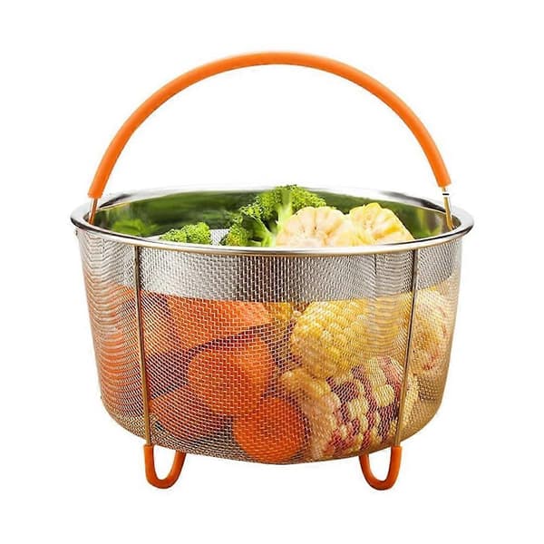 Dampkurv i rustfritt stål, Instant-Pot-tilbehør for Ninja Foodi trykkoker og Multi