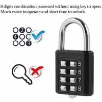 8-digit Combination Padlock Anti-theft Zinc Alloy Combination Lock