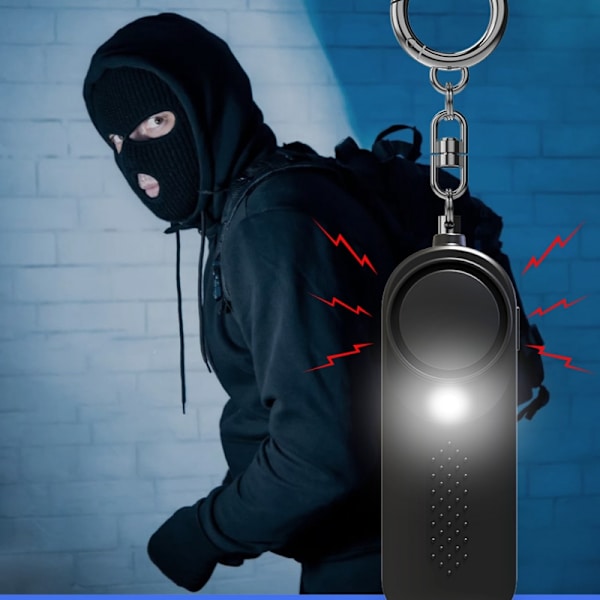Keychain with Security Alarm White White White