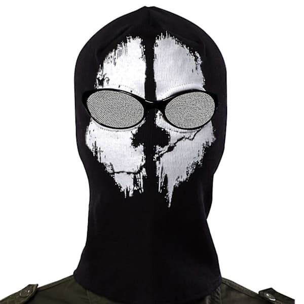 Spøgelsesmaske - Balaclava Motorcykel Paintball One Size Farve Sort