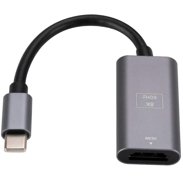 8K/60Hz USB 3.1 Type-C Han til HDMI Hun Konverter Adapter Kabel, 4.5x2.4x1cm