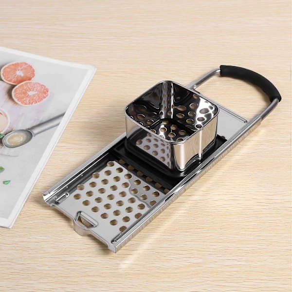 Stainless Steel Spaetzle Maker with Comfortable Rubber Handle for Dumplings and Noodles