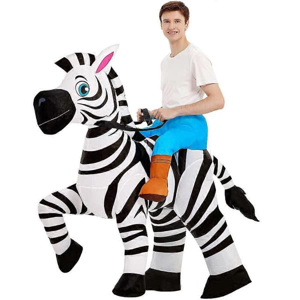 Rolig Zebra Oppblåsbar Kostyme, Voksne