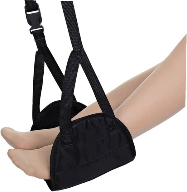 Portable Foot Mat Hammock for Airplane Travel Comfortable Footrest Accessory