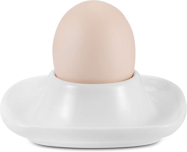 Ceramic Egg Cups 4-pack, Porcelain Hard Boiled Soft Boiled Egg Cup Holder Container with Base