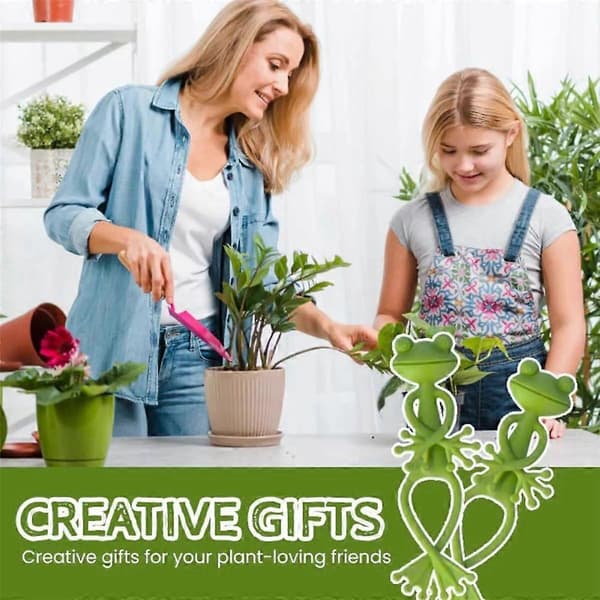 Frog Plant Support - Cute and Stable Support for Small Potted Plants and Succulents