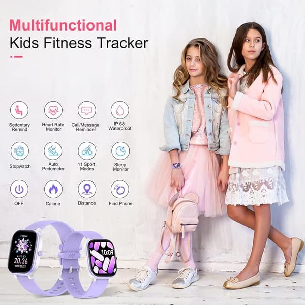 Fitness Tracker -kello lapsille IP68 Vedenpitävä älykello lapsille, 1,4 \" näytöllä