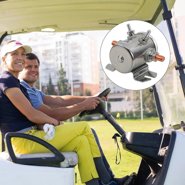 Golfvognsrelæ Erstatningssolenoid Strømrelæ til Startmotor Kompatibel med Golfvognens Elsystem