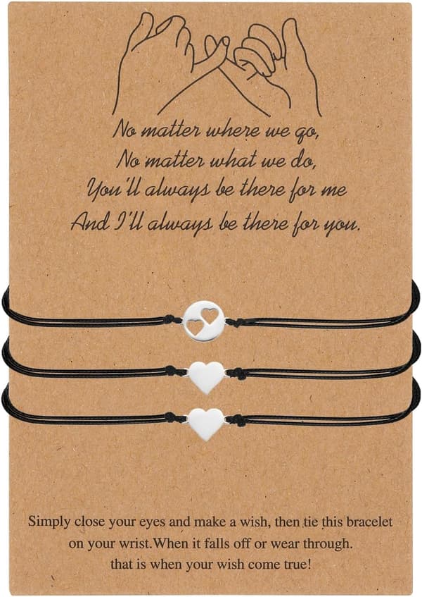 Mor & Dotter Matchande Armband Set Svart Black