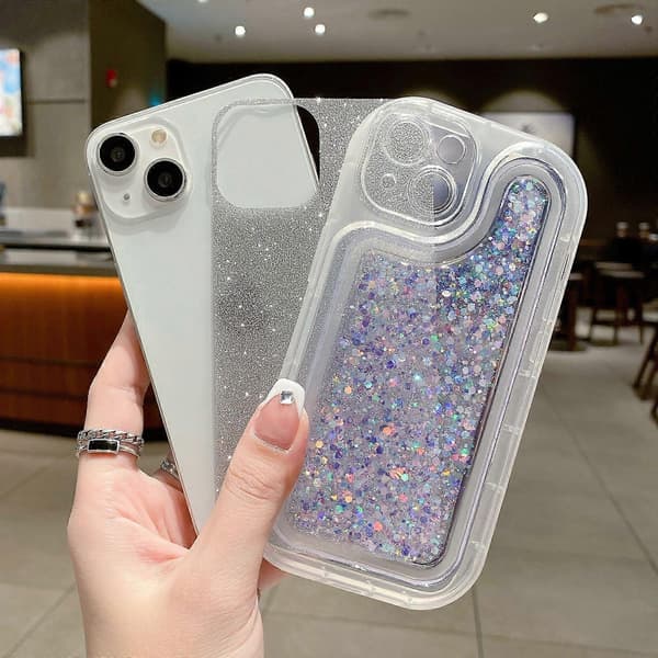 Lysende Pailletter Glitter Epoxy Skal til iPhone 12 Pro Max