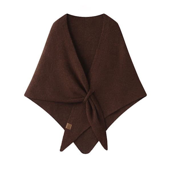 Women's Scarf Pashmina & Triangular Shawl – Warm Long Shawl for Party & Winter Use Brown Brown Brown