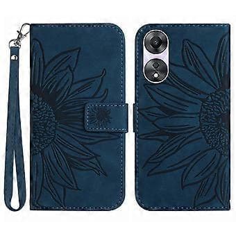 Wallet Case for Oppo A58 4G Sunflower Pattern Stand Leather Case with Hand Strap Style I Style I