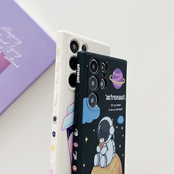 Kompatibelt med Samsung Galaxy S21 Ultra Astronaut-etui til kvinder
