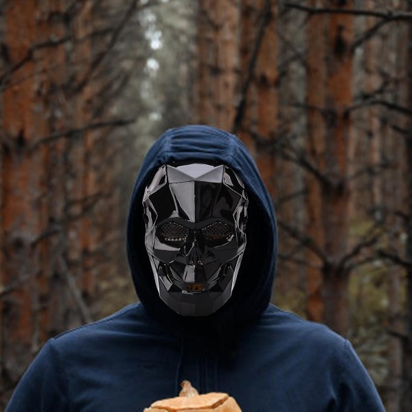 Hodeplagg Rekvisitter Masked Man Party For Halloween Black