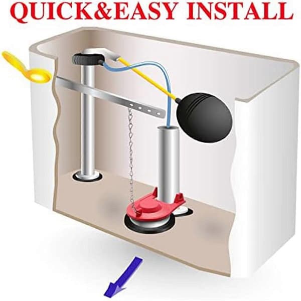 Toilet Flapper Replacement Kit Universal Toilet Stopper Valve for 2-inch Flush Valve, Water Saving
