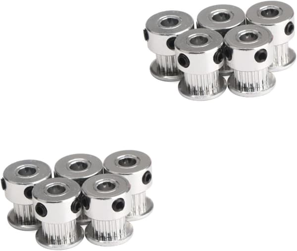 10 stk. aluminiumsremskiver med tænder til printer Reprap Mendel Prusa tandremskive