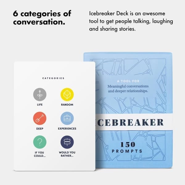 Icebreaker Deck - Engaging Icebreaker Games with Conversation Starters, High-Quality Cards
