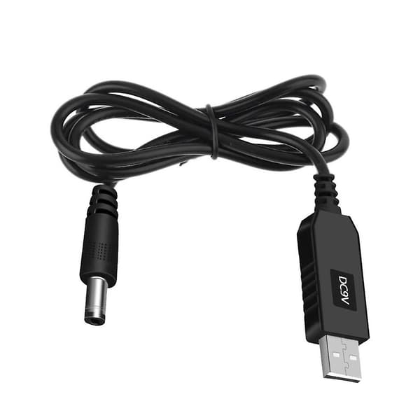 USB 5V til DC 5.5mmx2.1mm 9V12V Ladekabel Strømkabel Stik Co