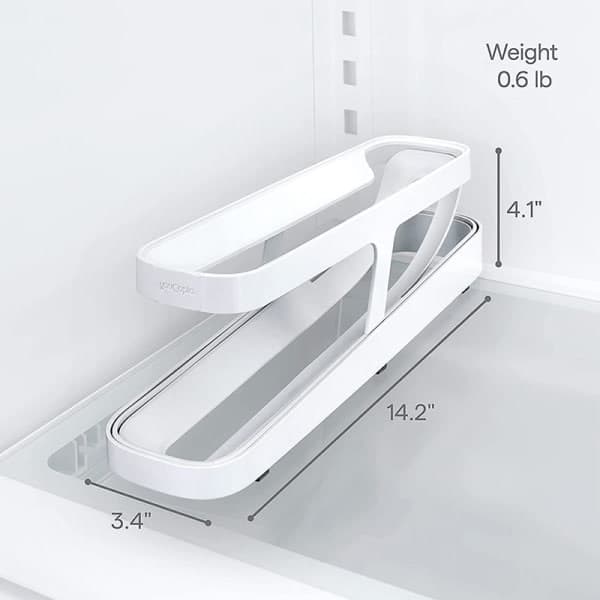 Automatic Rolling Egg Holder Storage Box 14 Egg Basket White