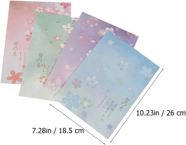 Japanese Style Stationery, 40 Pcs B5 Size Patterned Writing Paper Stationery Set