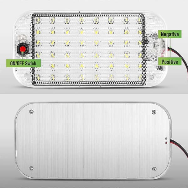 LED Interior Light 10W 48 LED Universal Strong Interior Light with ON/OFF Switch for 12V-85V Car Van Truck Ceiling Light 2 pcs db