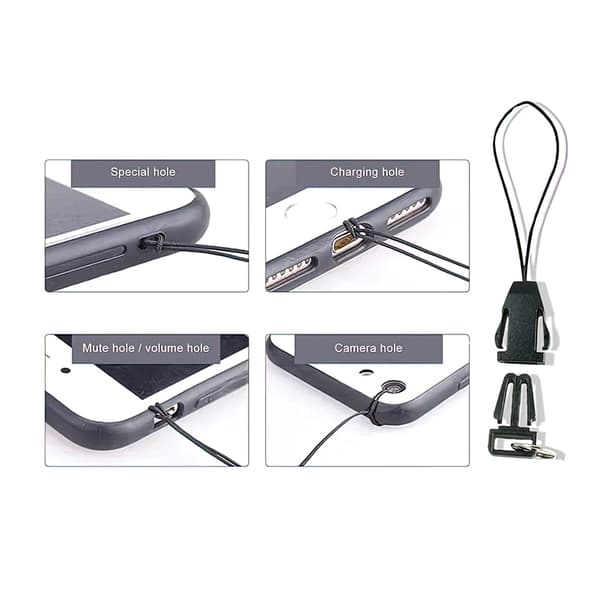3-Pack - Quick Release Lanyard - Key Holder with Cord Svart black