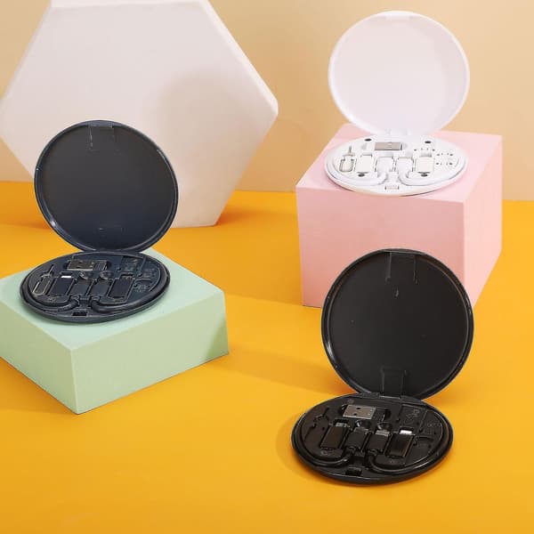 5-i-1 multifunktionel smart adapter datakabel med flere typer opladningskabel - 26-1 (hvid)