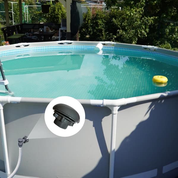 Indløbs-/udløbsventil kompatibel med Coleman, Intex, Bestway, reservedele til poolpumpe, til 1-1/2 tommer slange