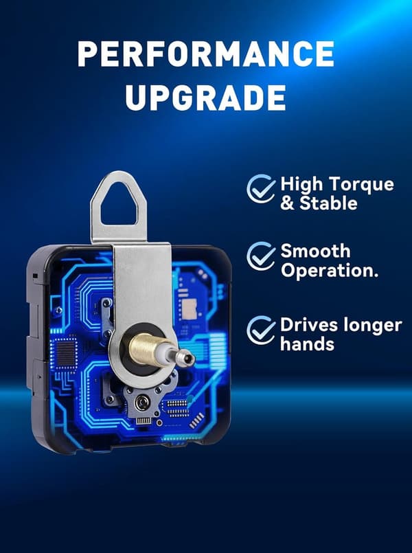 High Torque Clock Movement Kit for DIY Large Wall Clock 20-24 Inch Battery Operated