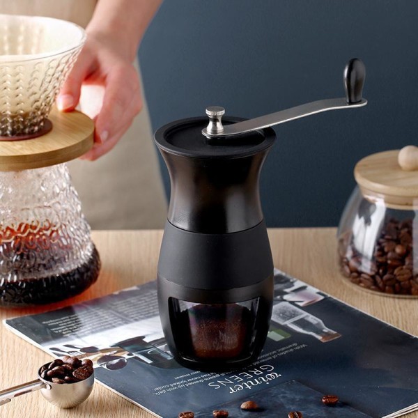 Manuaalinen kahvimylly [ Suunniteltu Japanissa] Ympäristöystävällinen käsikahvimylly, joka käyttää uudelleen kahvipapujätettä raaka-aineena ( kahvi